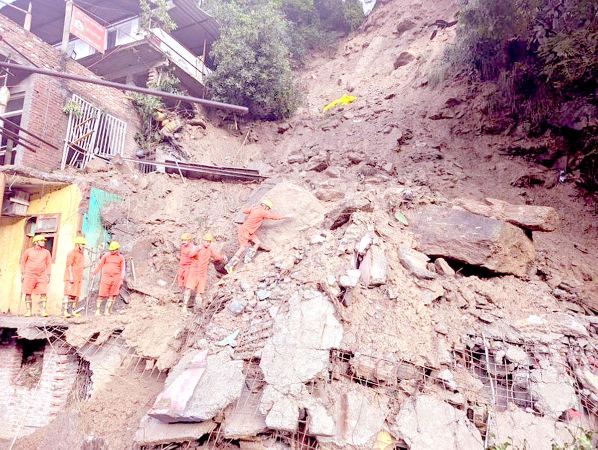 Kullu: Seven missing after landslide; Rescue operations underway amid inclement weather.